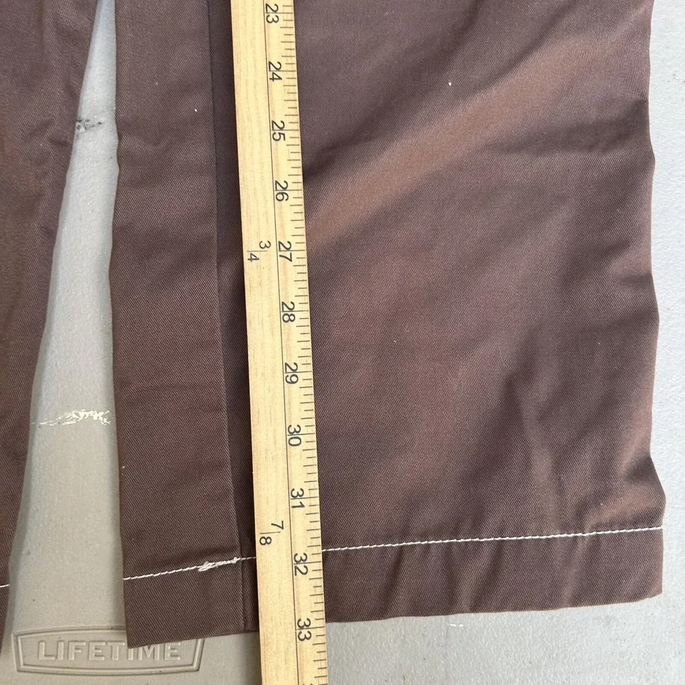 True Religion Cargo Pants Brown Mens 34 Contrast Stitch Wide Leg Y2K Streetwear